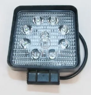 Фара (LED) квадратная(к-т 2шт.) 12-24v 27wt  ( 9 диодов) AVTOelectrica